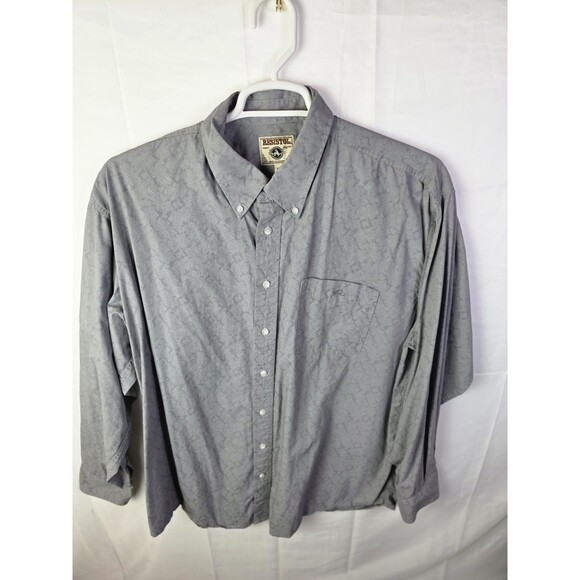 Resistol Men's XL Gray Western Long Sleeve Button Up Shirt - Picture 1 of 8